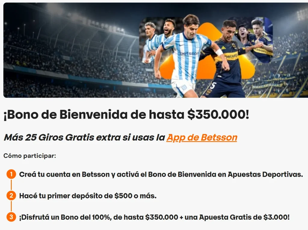 Bono de bienvenida Betsson